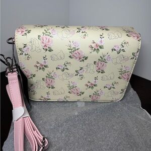 Loungefly Cream and Pink Floral Crossbody Bag